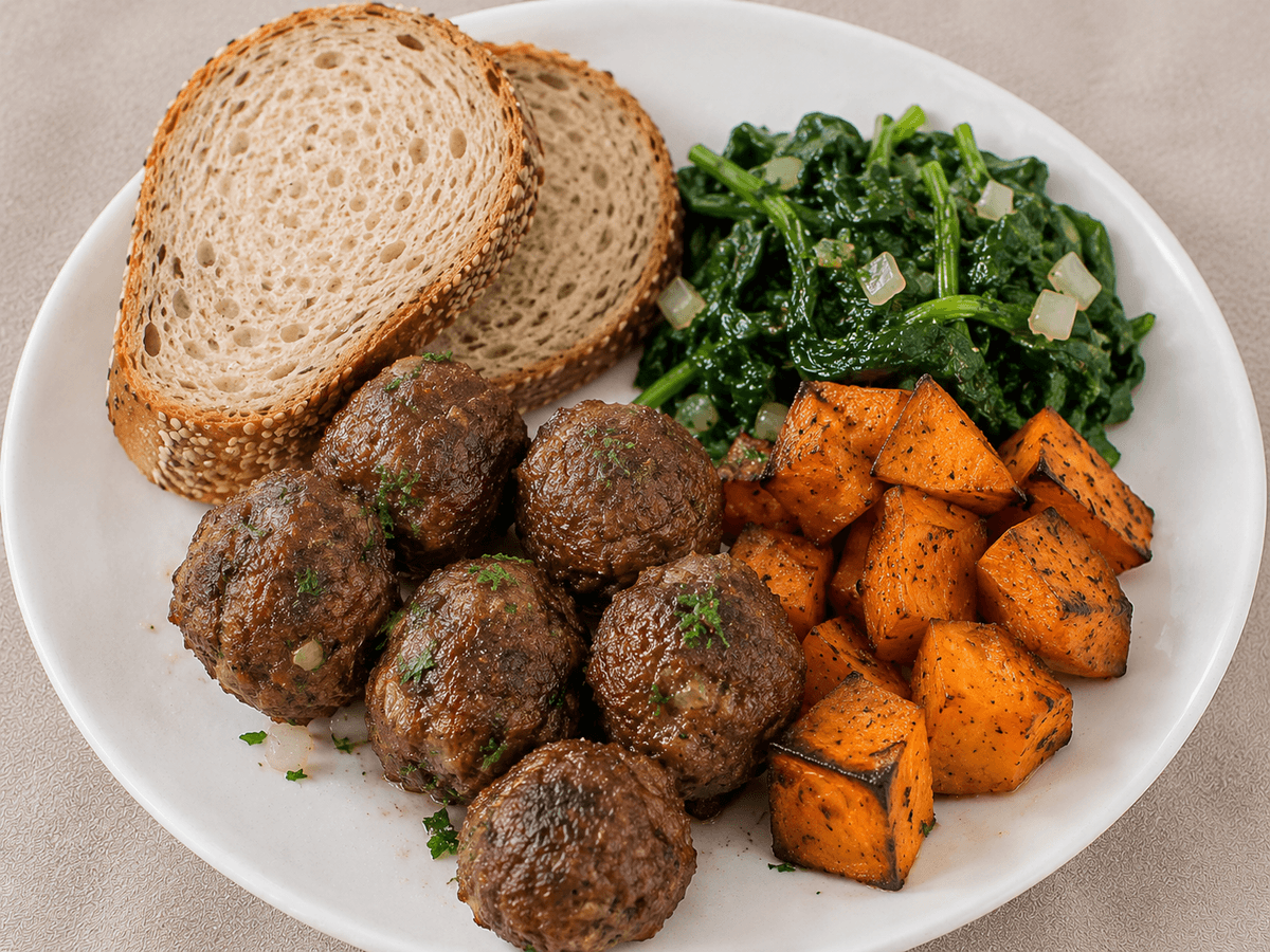 Lean Meatball & Sweet Potato Plate