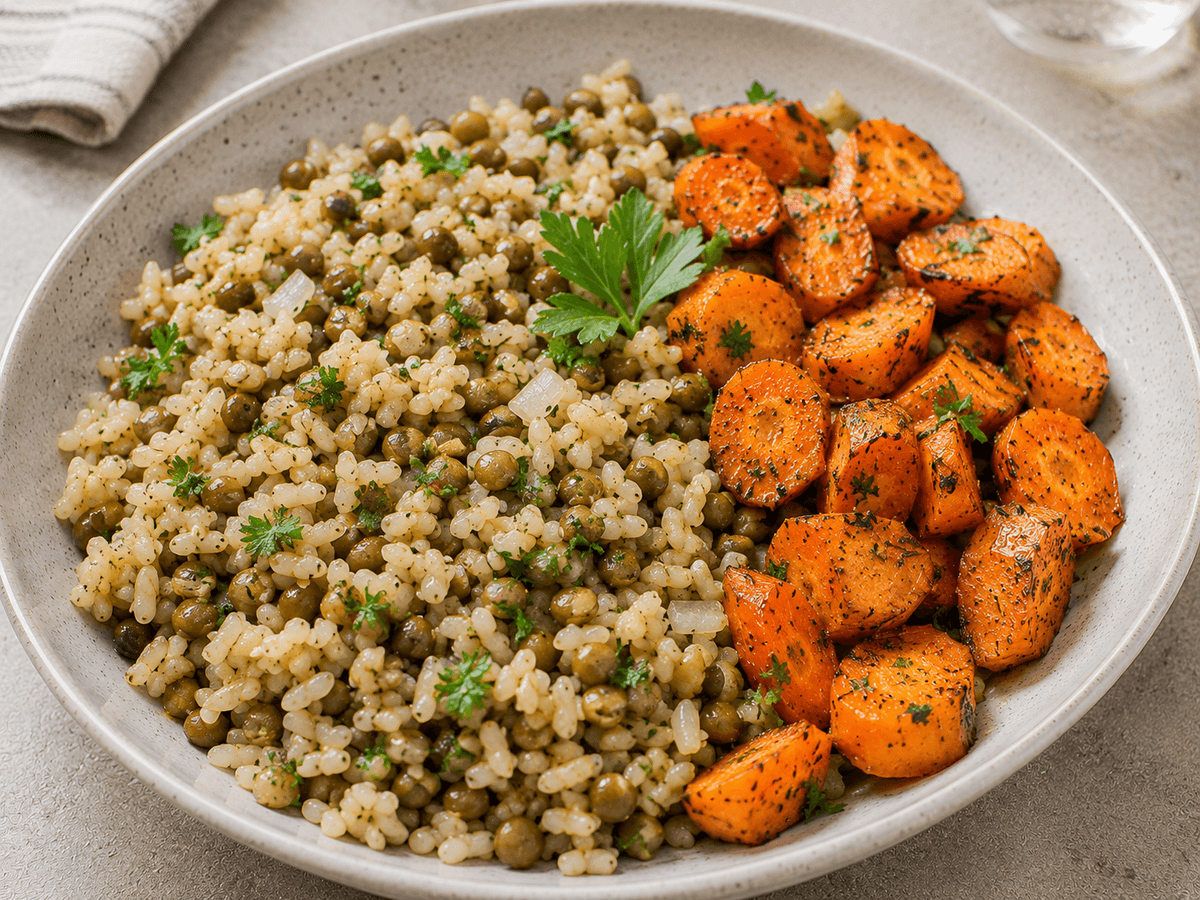 Herbed Lentil Rice Nourish Bowl